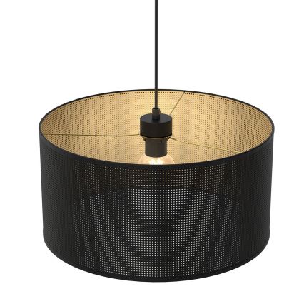 Κρεμαστό φωτιστικό οροφής LOFT SHADE 1xE27/60W/230V διάμετρος 40 cm μαύρο/χρυσό