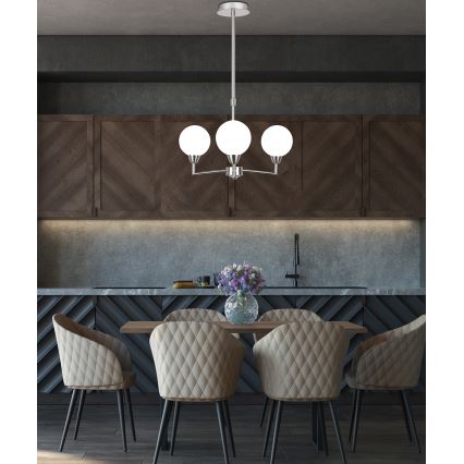 Κρεμαστό φωτιστικό οροφής LOGOS 3xG9/25W/230V ματ χρώμιο