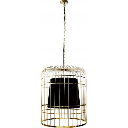 Κρεμαστό φωτιστικό οροφής LONGIS 2xE27/60W/230V διάμετρος 60 cm χρυσό/μαύρο