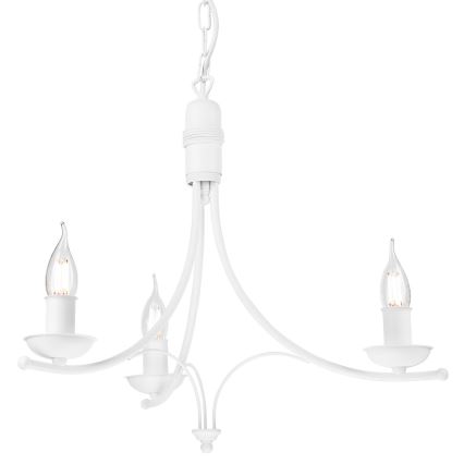Κρεμαστό φωτιστικό οροφής LUCY 3xE14/60W/230V λευκό