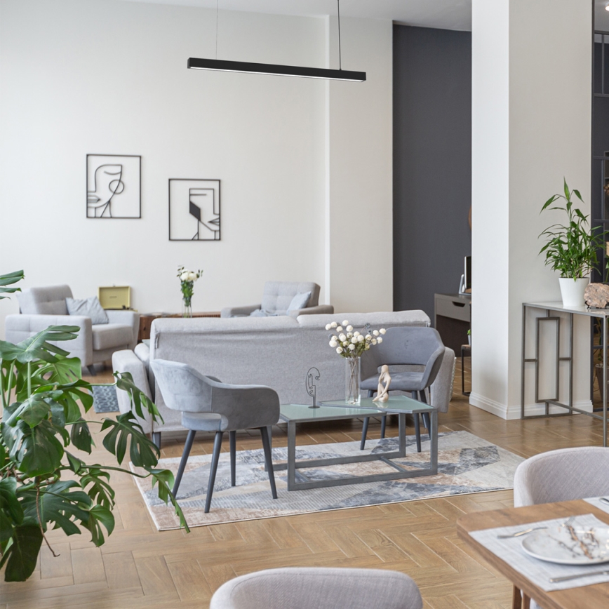 Κρεμαστό φωτιστικό οροφής LUNGO T8 1xG13/18W/230V μαύρο