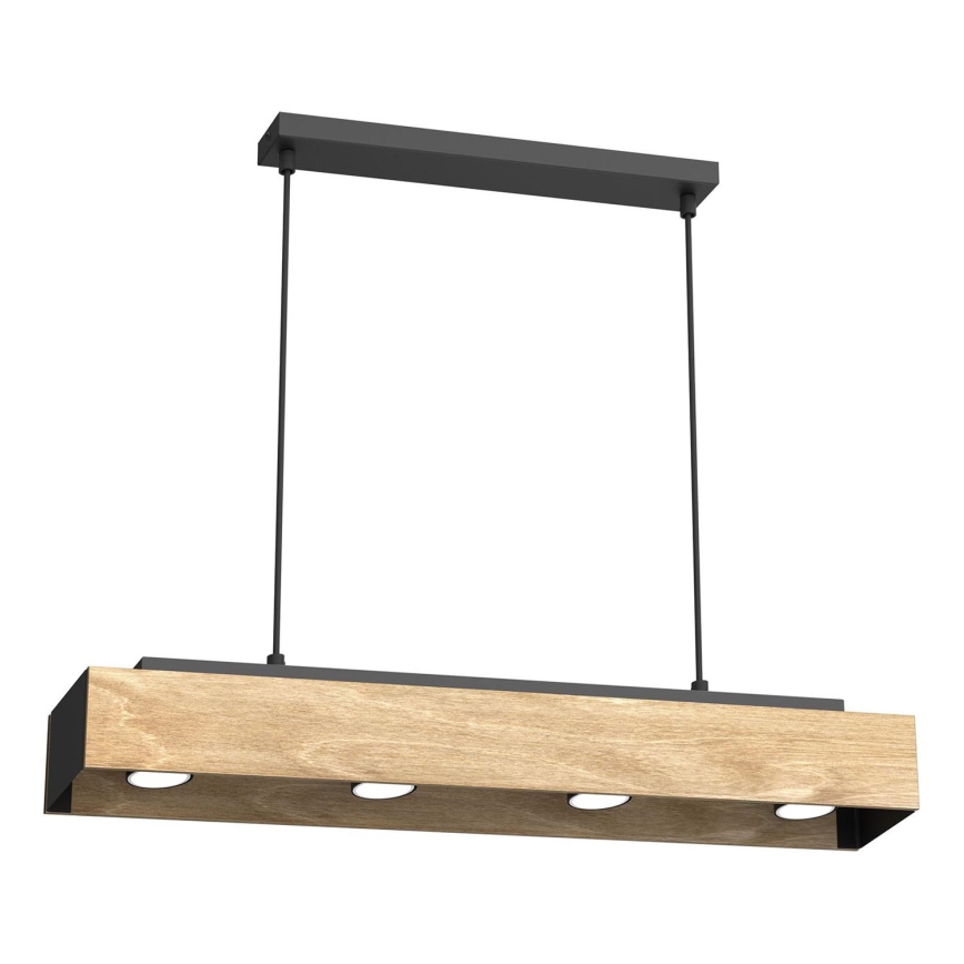 Κρεμαστό φωτιστικό οροφής MAISON 4xGU10/8W/230V καφέ/δρυς