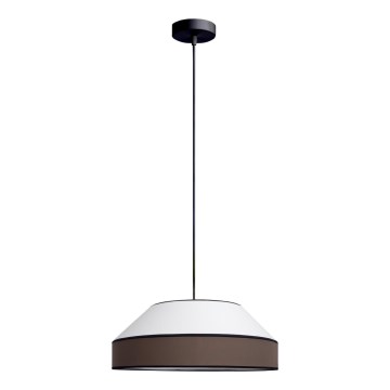 Κρεμαστό φωτιστικό οροφής MANISO 1xE27/60W/230V διάμετρος 45 cm λευκό/καφέ