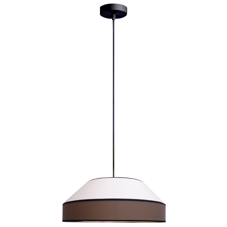 Κρεμαστό φωτιστικό οροφής MANISO 1xE27/60W/230V διάμετρος 45 cm λευκό/καφέ