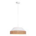 Κρεμαστό φωτιστικό οροφής MANISO 1xE27/60W/230V διάμετρος 45 cm λευκό/μπεζ