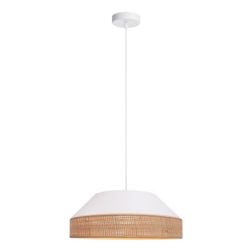Κρεμαστό φωτιστικό οροφής MANISO 1xE27/60W/230V διάμετρος 45 cm λευκό/μπεζ