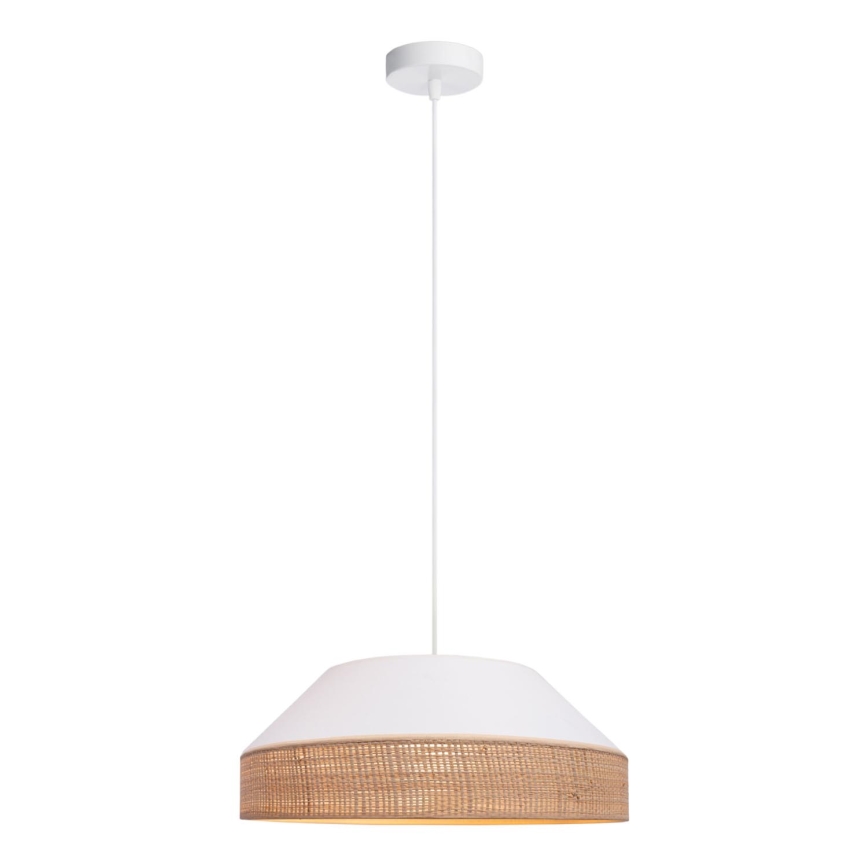 Κρεμαστό φωτιστικό οροφής MANISO 1xE27/60W/230V διάμετρος 45 cm λευκό/μπεζ