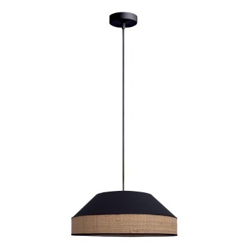 Κρεμαστό φωτιστικό οροφής MANISO 1xE27/60W/230V διάμετρος 45 cm μαύρο/μπεζ