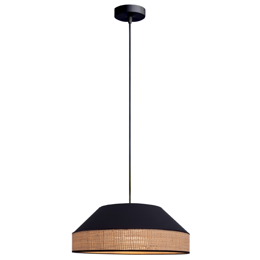 Κρεμαστό φωτιστικό οροφής MANISO 1xE27/60W/230V διάμετρος 45 cm μαύρο/μπεζ