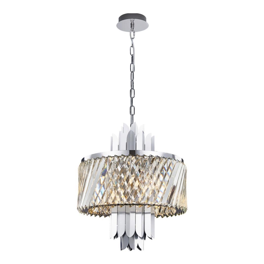 Κρεμαστό φωτιστικό οροφής MARGOT 6xE14/40W/230V ματ χρώμιο