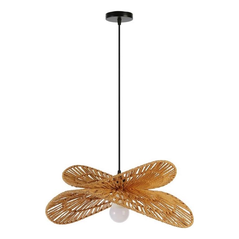 Κρεμαστό φωτιστικό οροφής MARIPOSA 1xE27/40W/230V διάμετρος 50 cm γιούτα