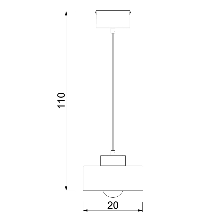 Κρεμαστό φωτιστικό οροφής MARTI 1xE27/15W/230V λευκό/γυαλιστερό χρώμιο