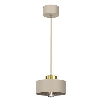 Κρεμαστό φωτιστικό οροφής MARTI 1xE27/15W/230V μπεζ/χρυσό