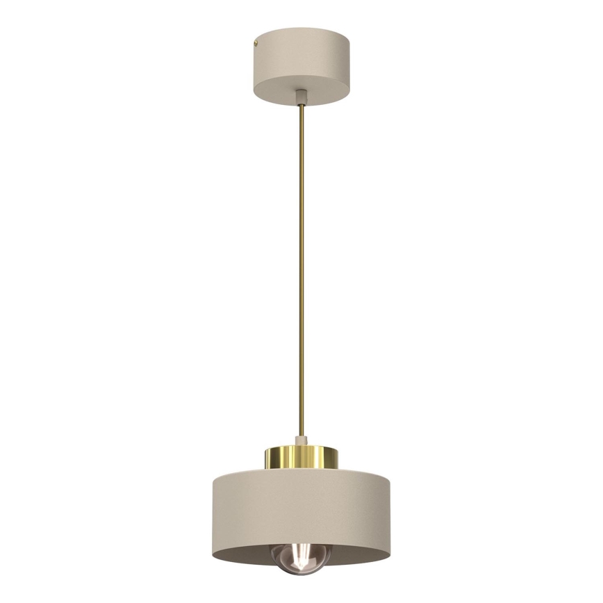 Κρεμαστό φωτιστικό οροφής MARTI 1xE27/15W/230V μπεζ/χρυσό
