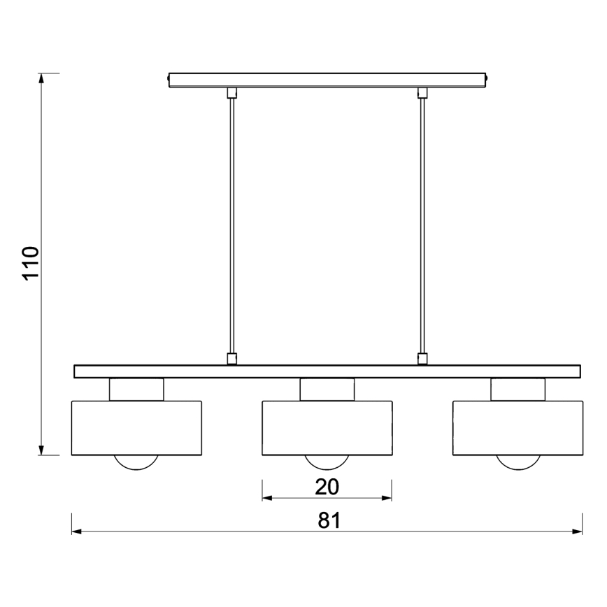 Κρεμαστό φωτιστικό οροφής MARTI 3xE27/15W/230V λευκό/γυαλιστερό χρώμιο