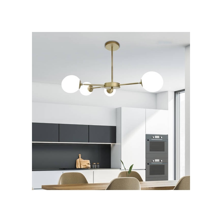 Κρεμαστό φωτιστικό οροφής MATI 4xG9/20W/230V χρυσό