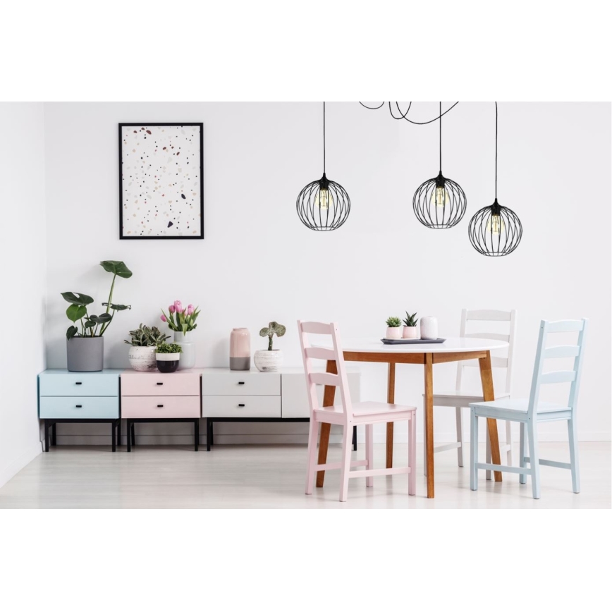 Κρεμαστό φωτιστικό οροφής MATT 3xE27/60W/230V spider