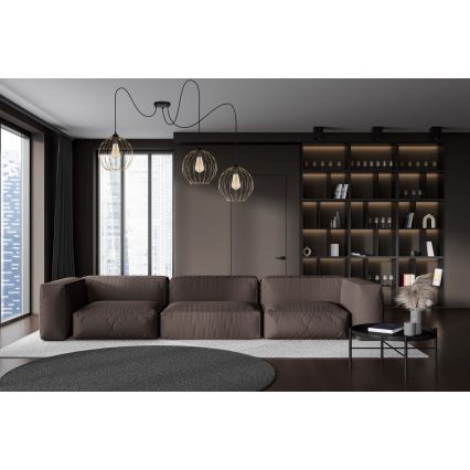 Κρεμαστό φωτιστικό οροφής MATT 3xE27/60W/230V spider μαύρο/χρυσό