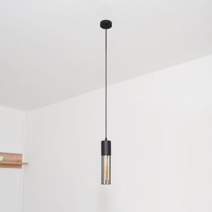 Κρεμαστό φωτιστικό οροφής MELODY 1xE27/15W/230V μαύρο