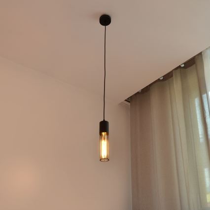 Κρεμαστό φωτιστικό οροφής MELODY 1xE27/15W/230V μαύρο