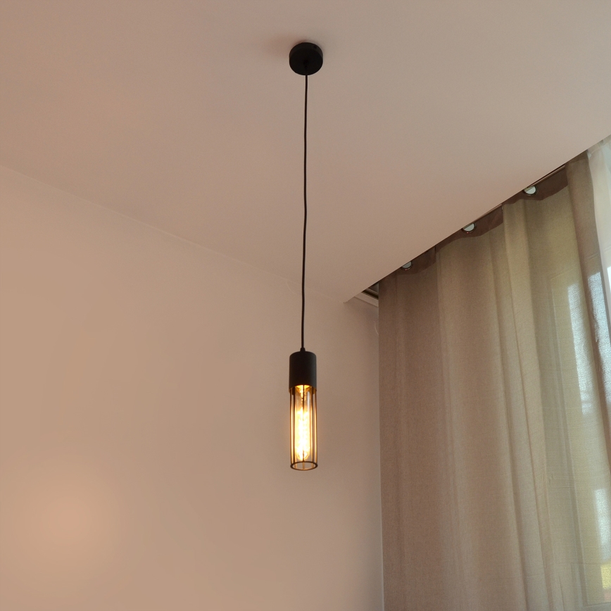 Κρεμαστό φωτιστικό οροφής MELODY 1xE27/15W/230V μαύρο