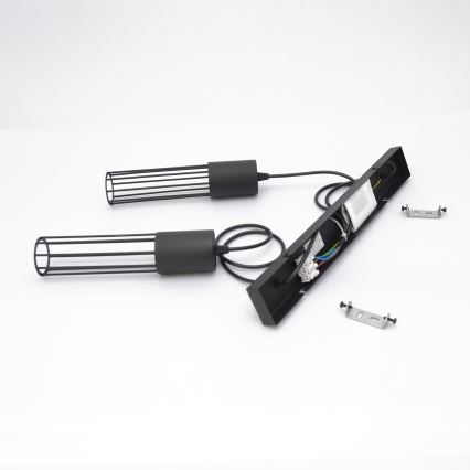 Κρεμαστό φωτιστικό οροφής MELODY 2xE27/15W/230V μαύρο