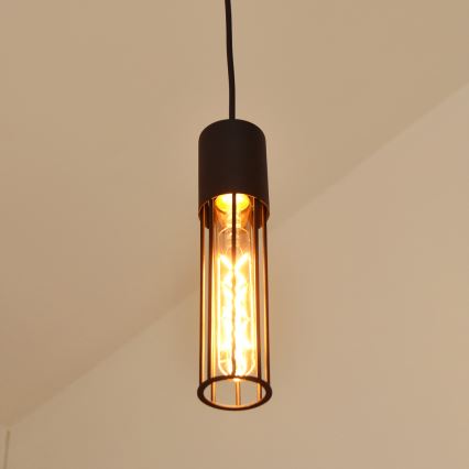 Κρεμαστό φωτιστικό οροφής MELODY 3xE27/15W/230V μαύρο