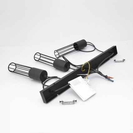 Κρεμαστό φωτιστικό οροφής MELODY 3xE27/15W/230V μαύρο