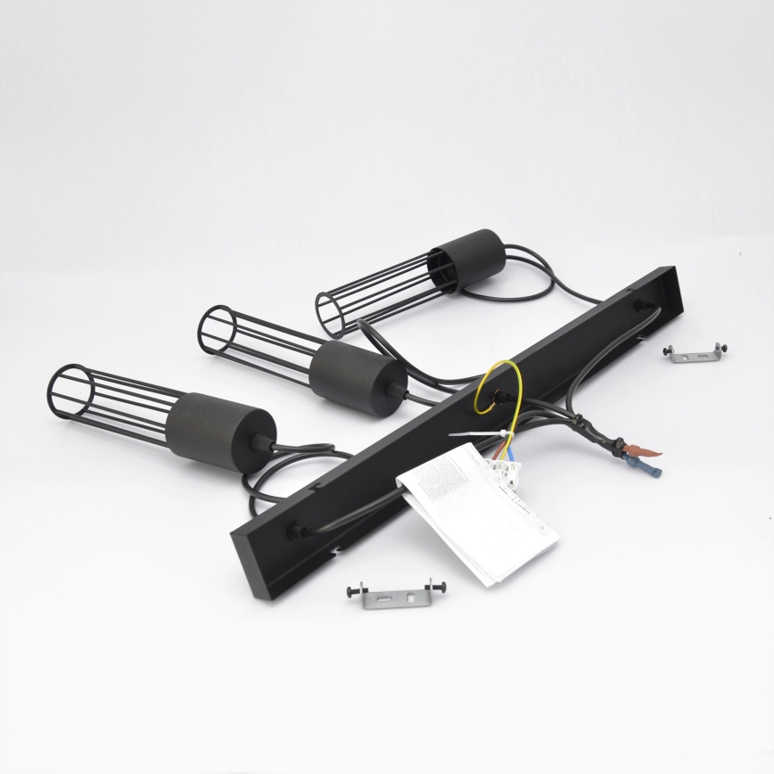 Κρεμαστό φωτιστικό οροφής MELODY 3xE27/15W/230V μαύρο