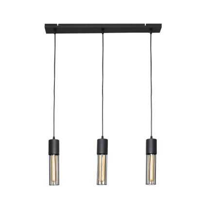 Κρεμαστό φωτιστικό οροφής MELODY 3xE27/15W/230V μαύρο