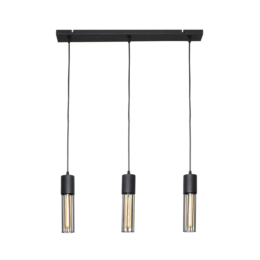 Κρεμαστό φωτιστικό οροφής MELODY 3xE27/15W/230V μαύρο