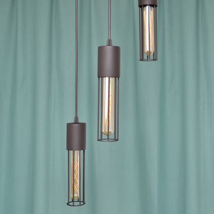 Κρεμαστό φωτιστικό οροφής MELODY 3xE27/15W/230V μαύρο