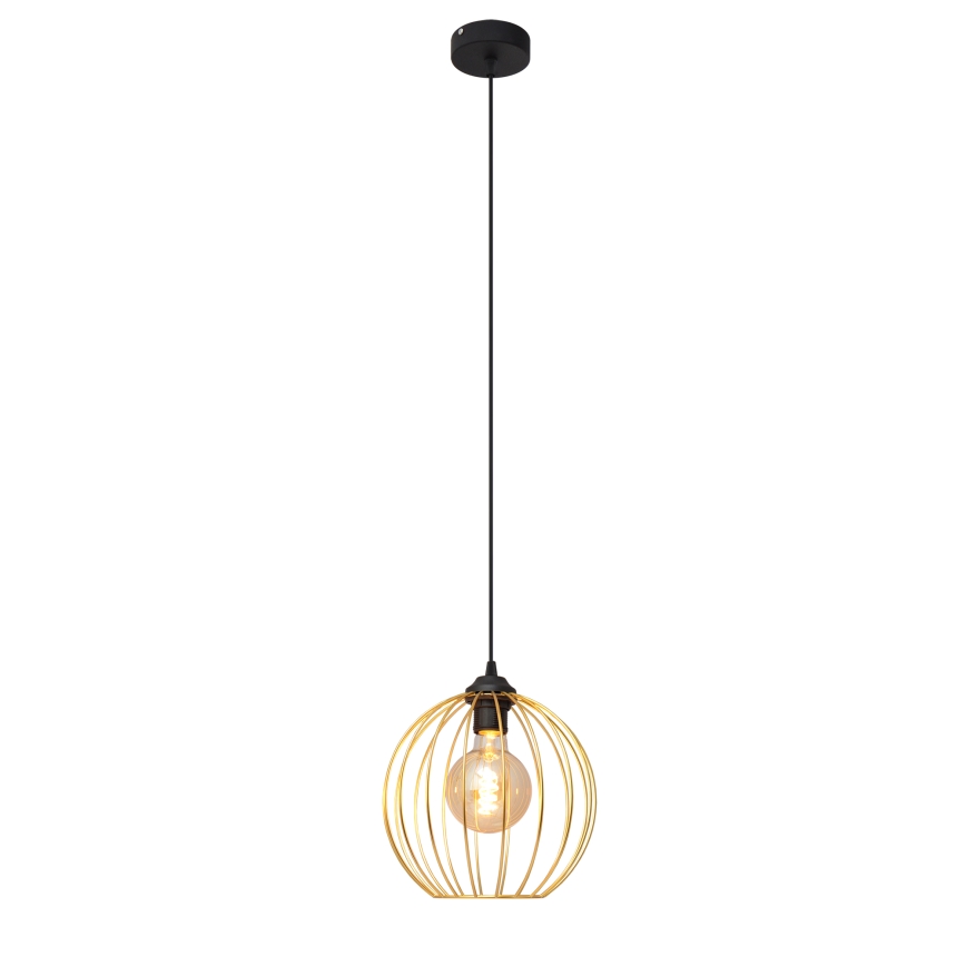 Κρεμαστό φωτιστικό οροφής MERCURE 1xE27/15W/230V χρυσαφί/μαύρο