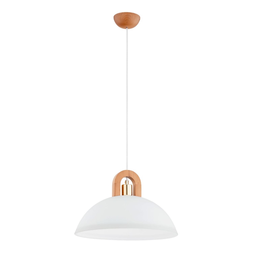 Κρεμαστό φωτιστικό οροφής MIGOT 1xE27/15W/230V μπεζ/χρυσό