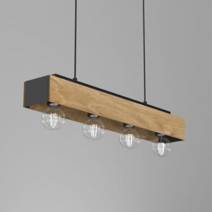Κρεμαστό φωτιστικό οροφής MILUZA 4xE27/15W/230V