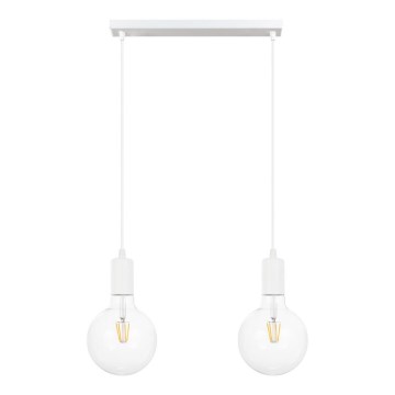 Κρεμαστό φωτιστικό οροφής MIROS 2xE27/60W/230V λευκό