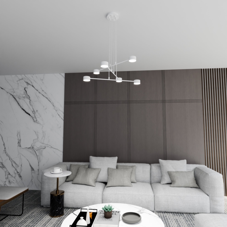Κρεμαστό φωτιστικό οροφής MODUS 6xGX53/10W/230V λευκό