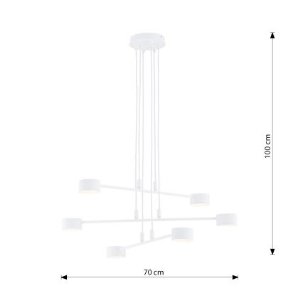 Κρεμαστό φωτιστικό οροφής MODUS 6xGX53/10W/230V λευκό