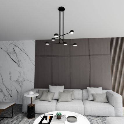 Κρεμαστό φωτιστικό οροφής MODUS 6xGX53/10W/230V μαύρο
