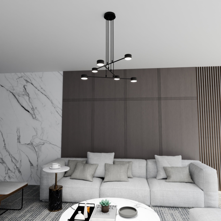 Κρεμαστό φωτιστικό οροφής MODUS 6xGX53/10W/230V μαύρο