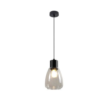 Κρεμαστό φωτιστικό οροφής MOLDO 1xE27/40W/230V μαύρο/διαφανές
