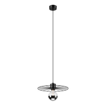Κρεμαστό φωτιστικό οροφής MONTANA 1xE27/15W/230V διάμετρος 30 cm μαύρο