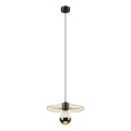 Κρεμαστό φωτιστικό οροφής MONTANA 1xE27/15W/230V διάμετρος 30 cm χρυσό/μαύρο