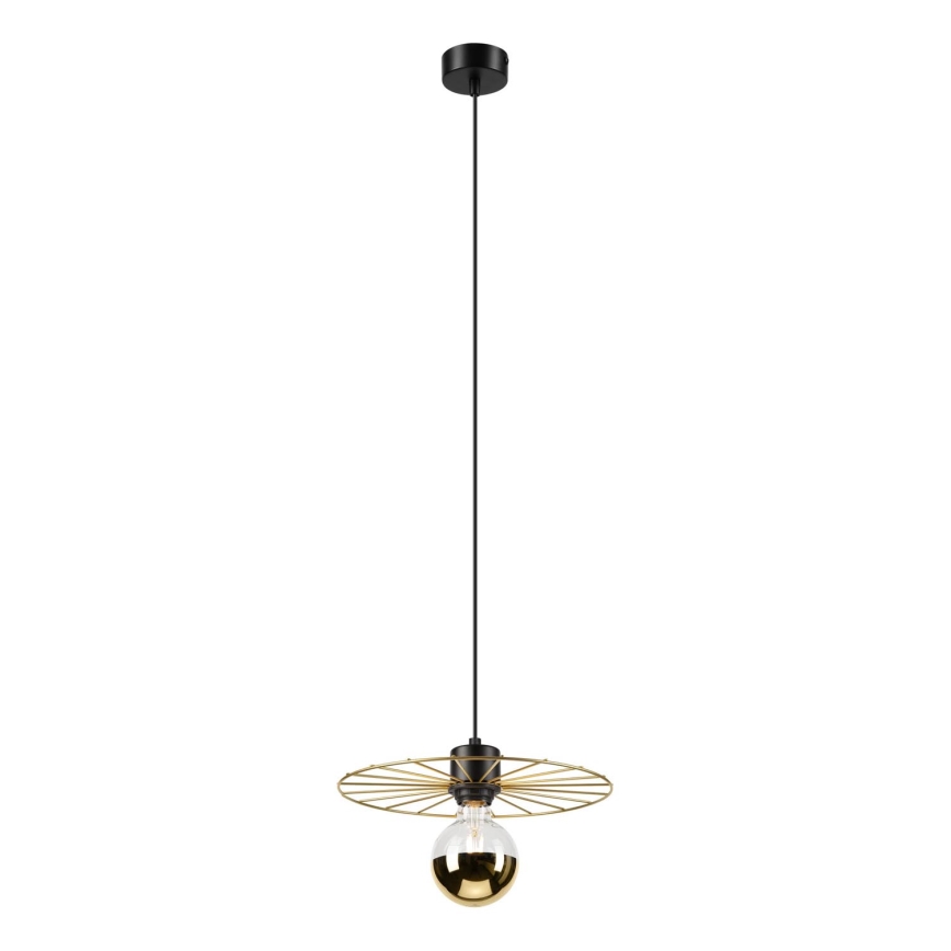 Κρεμαστό φωτιστικό οροφής MONTANA 1xE27/15W/230V διάμετρος 30 cm χρυσό/μαύρο
