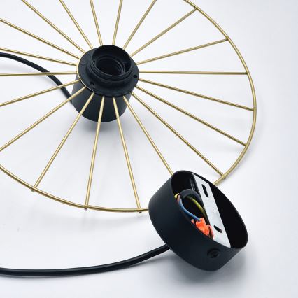 Κρεμαστό φωτιστικό οροφής MONTANA 1xE27/15W/230V διάμετρος 30 cm χρυσό/μαύρο