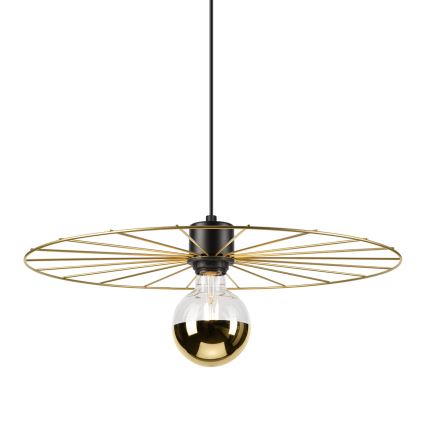 Κρεμαστό φωτιστικό οροφής MONTANA 1xE27/15W/230V διάμετρος 45 cm χρυσό/μαύρο