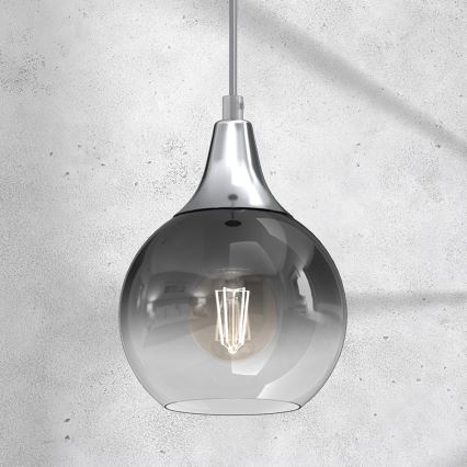 Κρεμαστό φωτιστικό οροφής MONTE 1xE27/60W/230V δ. 15 cm ματ χρώμιο