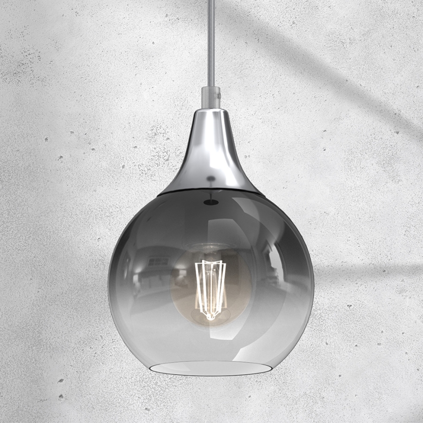 Κρεμαστό φωτιστικό οροφής MONTE 1xE27/60W/230V δ. 15 cm ματ χρώμιο
