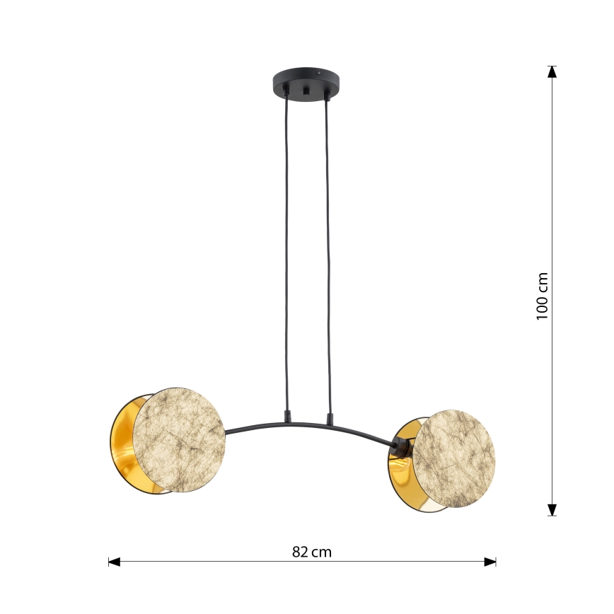 Κρεμαστό φωτιστικό οροφής MOTIF 2xE14/10W/230V χρυσό