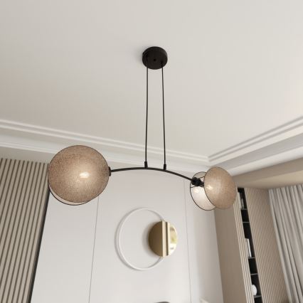 Κρεμαστό φωτιστικό οροφής MOTIF 2xE27/15W/230V μπεζ